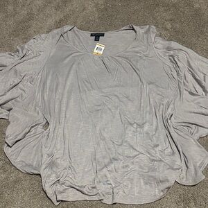 INC International Concepts Light Gray Women's Blouse